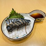 Marbled mackerel sashimi