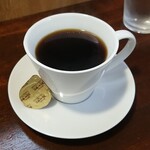 キッチン ブルー グローブ - ホットコーヒーのアップ