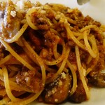 Felicita Pizzeria Trattoria - キノコ入りスパゲッティ・ボロネーゼ