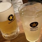 ぽんず - すだちビール650円　　すだちハイボール550円