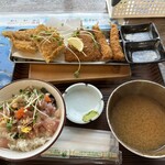 大ばんぶる舞 - Cミックスフライトと漁師丼定食　¥1,350