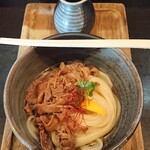 Teuchi udo mm arugame watanabe - 肉ぶっかけ(小・冷)