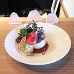 さじこよみ - 立冬の前菜　カブ　天然海老　ビーツ