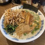 らー麺 にしかわ - みそネギラーメン（太麺、味付ネギ）