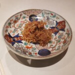 田中圭英 - 春巻きに少し時間がかかるということで、こちら。白いご飯が欲しくなる、絶品貝柱のXO醤。