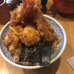 金子屋 - 天丼(タレ甘めで美味い！)