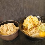 ゆで太郎 - 天玉そばとミニ豚丼