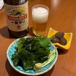 とんかつ さくたろう - 三陸産の生わかめ。