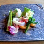紬山荘 - コース前菜が楽しみ