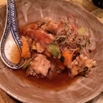 ちそう屋 コイン - 穴子と地野菜の揚げだし 980円。