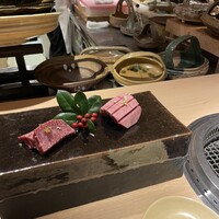 日本焼肉 はせ川 銀座店 - クリスマス仕様に盛り付けてくださりました！素敵！