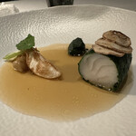 RISTORANTE OZIO - 黒キャベツを纏ったクエのヴァプール