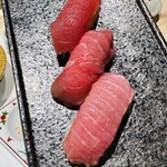博多割烹流れ鮨 海進丸 - マグロ3種盛り