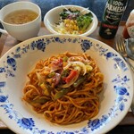 手焼きコーヒーの店 新湖月 - ミラノ風パスタ