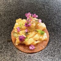 鉄板焼きWAGYU LIVERARY - 花咲ミノの湯引き　大根の浅漬け
                    