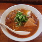 カレー南蛮　海老出汁青梅豚