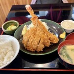 えんちゃん食堂 - ミックスフライ定食