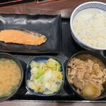 Yoshinoya - 牛鮭定食　お新香