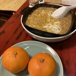 ぼたん - 締めのおじやとみかん