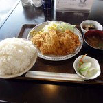 レストハウス 道草 - とんかつランチ　アイスコーヒー付き　御飯大盛り