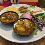 インド家庭料理 ラニ - ほうれん草とカブのカレー