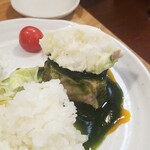 キッチン ブルー グローブ - ポテサラのオンザポシェ、余り見映えは良くない