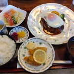 Kicchin Kuma - ハンバーグ&カキフライ定食（税込1,500円）