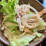 鳥元 - 胡麻ドレサラダ、シャキシャキお野菜が嬉しかったです！