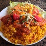 シーフードビリヤニ。890円。ランチでも食べられます。