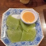 キッチン笑りぃ - 群馬名産こんにゃくの刺身（笹入）