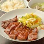 D. Grilled beef tongue set meal (8 pieces) with rice, oxtail soup and pickles