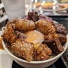 鉄板焼天神ホルモン  - セルフで盛りつけたホルモン丼