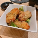 軍鶏 国産地鶏 水炊き ゑ々とこ鶏 - とりの梅しそ天ぷら