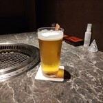 北新地焼肉 きらく - 生ビール