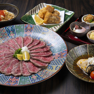 A gorgeous tabletop♪ All-you-can-drink course with luxurious menu including domestic Oyster and Japanese beef
