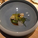 apothéose - ウスバハギ、アオリイカ、パドロン（万願寺唐辛子）、スパニッシュレタス