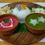 ケララ キッチン - ビーツ&ほうれん草のクリスマスカレーセット