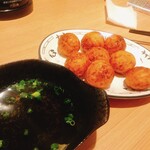 泉中央餃子酒場 福 - 明石風あげたこ焼き