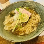 中華そば麦右衛門 - 絶品鱧煮干しのお出汁とワンタン！青唐辛子と鱧ワンタンの中華そば(^ ^)