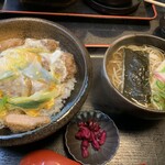 駒家 - カツ丼、ミニ蕎麦付き