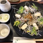 そば処みよし - 揚げ餅そば、冷たいの。