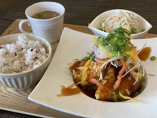 Cafe NICO - 今日の気まぐれ(鶏の天ぷら甘酢あんかけ)