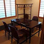 馳走なかむら - 足もとに木の台が置かれています