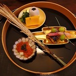 馳走なかむら - 飾られた稲穂が印象的です