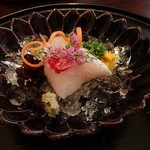 馳走なかむら - シマアジとヒラメのお造り