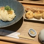 切麦や 甚六 - 親子ちくわ天ぶっかけうどん