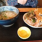 花あかり - 次女のぉ～「天丼セット温」980円税込ですってぇ〜♪