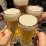 焼肉三松 - 乾杯〜!!