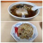 Marushin Chuukasoba - ラーメン 半チャーハン 970円