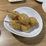 串かつ 千里 - 串マッシュウーム×3本